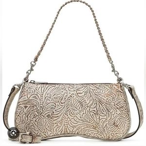 Patricia Nash, Riley Metallic Forest Baguette Crossbody Bag